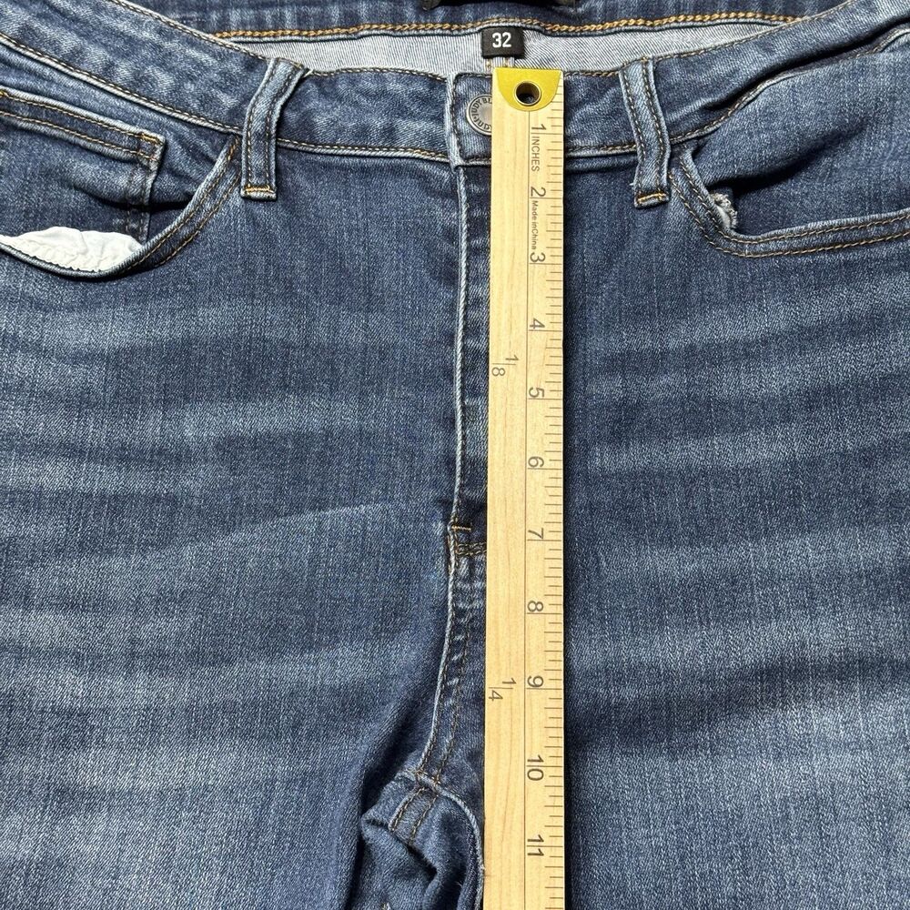 Judy Blue Womens 32 Capri Straight Leg Jeans Blue Mid Rise Stretch Denim - Picture 10 of 11